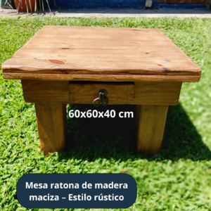 Meza ratona de madera maciza