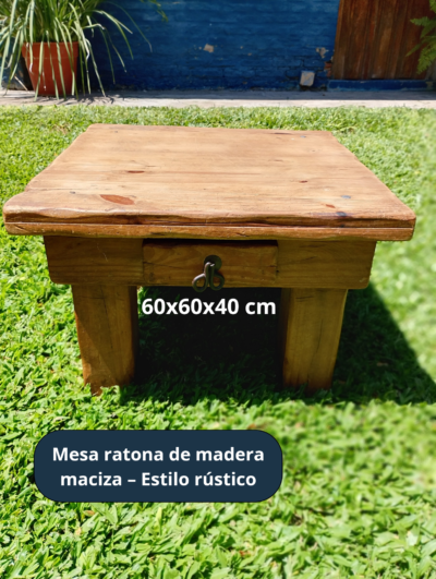 Meza ratona de madera maciza
